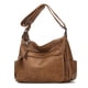 thumbnail image 1 of Artwell Fashion - Bolso bandolera para mujer, de piel sintética suave, con múltiples bolsillos, para hobo, Marrón, 11.8* 5.9 * 9.8 pulgadas, 1 of 5