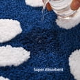 thumbnail image 4 of Alfombra de baño QJHOMO, azul marino, bonita margarita, 40 x 60 cm, 4 of 6
