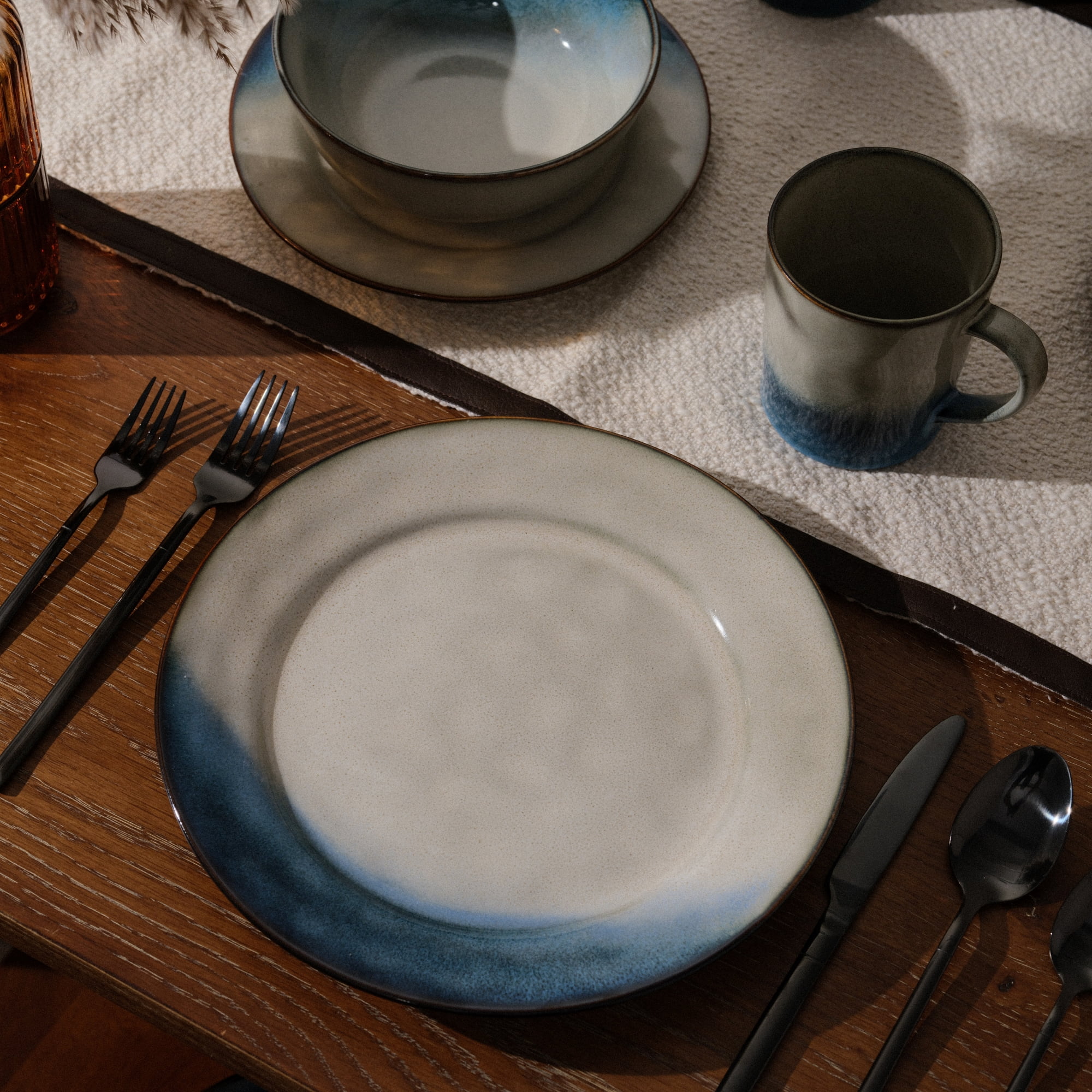 Yellowstone Canto Ceramic Dinner Plate Blue Reactive