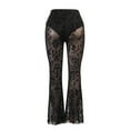 thumbnail image 4 of JFHHQ 2025 New Women's Casual Suit Length Stretch Pants High-Waisted Slim Fit Solid Color Everyday Trousers Black M, 4 of 9