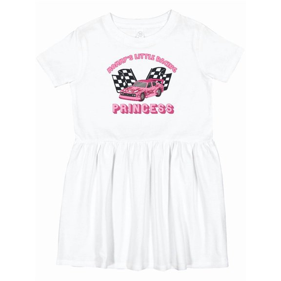 Inktastic Mommy's Racing Princess Pink Race Car Girls Toddler Dress