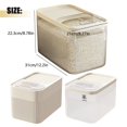 thumbnail image 4 of Airtight Pet Food Storage Container, Up to 22 lbs, For Dog Cat and Other Pet Food Storage Bin with Measuring Cup (Beige, 22 pounds), 4 of 9