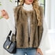 thumbnail image 4 of Chaqueta de abrigo cálida para mujer, de invierno, lisa, con cuello en V y sin mangas., 4 of 8