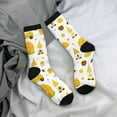 thumbnail image 5 of Gukieu Gnomes Bees Print Contrast Color Mid-calf Socks, Sweat-wicking Athletic Socks, Unisex Clothing Accessories, 5 of 6