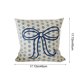 thumbnail image 3 of Funda de almohada con lazo estampado a doble cara | Funda de almohada decorativa de lino para sofá y silla de oficina | 45 x 45 cm, funda desmontable, 3 of 6