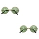 thumbnail image 3 of Gafas de sol Seitruly Chic Sunshade Retro Fiesta de baile al aire libre Estilo novedoso de moda Dorado Verde, 3 of 6