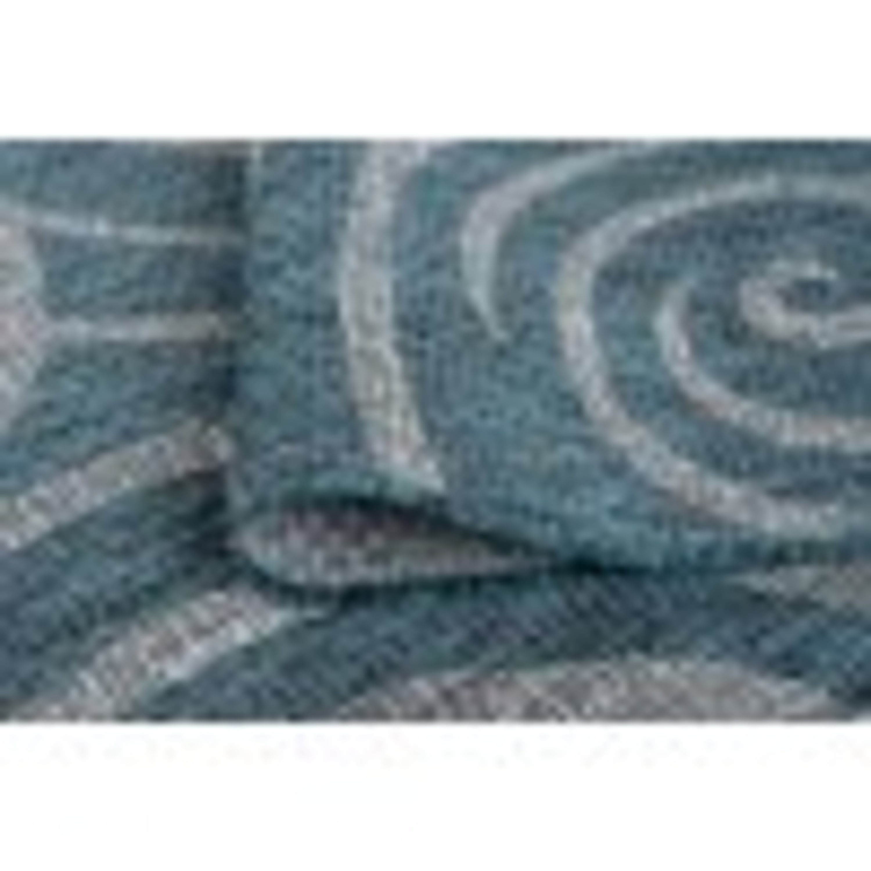 Veranda Transitional 8' x 10' Aqua and Light Gray Polypropylene Outdoor Area Rug