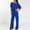 Blue, variant on Jumpsuit for Women Women Short Sleeve Playsuit Clubwear Straight Leg Jumpsuit With Belt