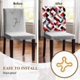 thumbnail image 5 of Abstract Chair Covers Set of 6 Red Black Geometric Modern Design Chair Back Covers Stretch Removable Washable Chairs Slipcovers Chair Protector for Dining Room Kitchen Party Decor, 5 of 5