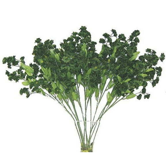Myrtle Green Baby Breath 18in Artificial Polysilk Faux Fake Flower Gypsophila Stems for Craft Home Garden Bouquet Arrangement Ceremony Wedding Arch Floral Wall Aisle Decor (Green, Set of 2 Dozen)