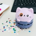 thumbnail image 4 of Wrapables Mini Portable USB Desktop Vacuum, Lilac Kitty, 4 of 6