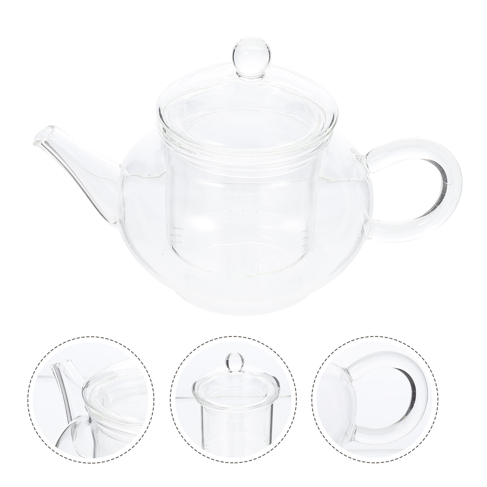 1850ml Simple Tea Kettle Tea Pot Heat Resistant Glass Teapot Convenient  Office Tea Pot Set Used on Gas and Electric Stoves,for Home,Office,Outdoor