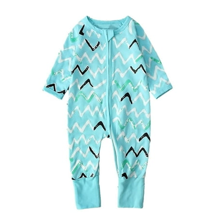 

Honeeladyy Winter Newborn Baby Boys Girls Long-sleeve Cartoon Romper Jumpsuit Clothes Outfits Mint Green Clearance under 10$