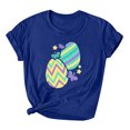 thumbnail image 2 of Levmjia Womens Tops Plus Size Easter Tee Shirt Women's Easter Printed Round Neck Short Sleeved T-shirt Loose Top, 2 of 3