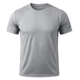 thumbnail image 4 of Pounoo T Shirts for Men Crew Neck Short Sleeve Solid Mesh Fabric Mens Shirts Regular Fit Outdoor Sport Quick Dry Mens Tops, 4 of 9