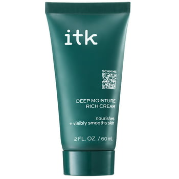 ITK Deep Moisture Rich Face Cream for Dry Skin with Hyaluronic  + Shea Butter, 2 oz