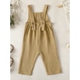 thumbnail image 4 of Bagilaanoe Toddler Baby Girl Jumpsuit Sleeveless Romper Pleated Overalls 6M 12M 18M 24M 3T 4T Kids Long Pants Summer Clothes, 4 of 9