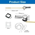 thumbnail image 2 of 1 Set Toilet Handle Replacement Kit, Front Mount Universal Toilet Flush Handle, 701 Silver, 2 of 5