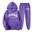 thumbnail image 7 of Fabrcox M-5XL Mens Sweatsuits 2 Piece Set Fleece Sweatpants and Hoodie Set for Men Causal Athletic Workout Sweatshirt Joggers Mens Track Suits Purple XXL, 7 of 7