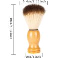 thumbnail image 2 of 2 brochas de afeitar, brochas de afeitar de nailon seleccionadas, brochas de afeitar hechas a mano para hombres, 2 of 5