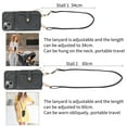 thumbnail image 6 of SaniMore for iPhone 14 (6.1 inch 2022) Case,Wear-resistant PU Leather Skin + Zipper Purse Card Slots Removeable Crossbody Lanyard Stand Shell Shockproof Anti-scratch Drop-resistant, Black, 6 of 11