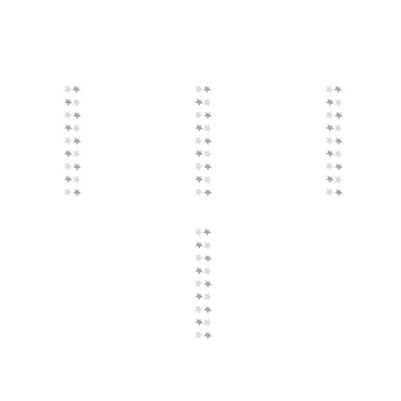 Masteelf 4pcs Glitter Star Hanging Garland Kids Party Decorations Star Garland Banner Decor For Birthday Wedding And Classroom Decor Supply