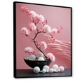 thumbnail image 2 of Designart "Seashell Sumi Asian Painting VII" Asian Floater Framed Wall Art Print, 2 of 7