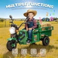 thumbnail image 4 of Track Seven 12V Kids Ride on Car, Electric 3-Wheel Cargo Truck with Large Storage Space, LED Lights, Music, Electric Trike Ride on Toy for Kids Aged 3+, Green, 4 of 7