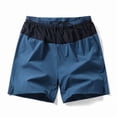 thumbnail image 2 of Besolor Men's Plus Size Running Gym Shorts Breathable Quick Dry Casual Athletic Workout Elastic Drawstring Waist Shorts(Medium,Blue), 2 of 7