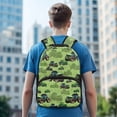 thumbnail image 3 of Pzuqiu Green Tractor Custom 17 Inch Backpack for Kids Personalized with Name Large Capacity Durable Bookbag Adjustable Straps Customized for School Travel Daily Use, 3 of 7