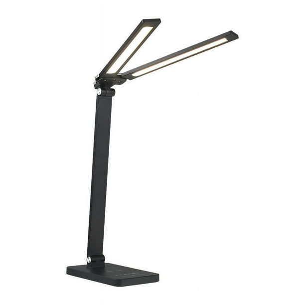 Lámpara de escritorio - Lámparas de escritorio LED para oficina en casa, lámpara de escritorio regulable con puerto de carga USB - 5 modos de color con 5 niveles de brillo, temporizador automático