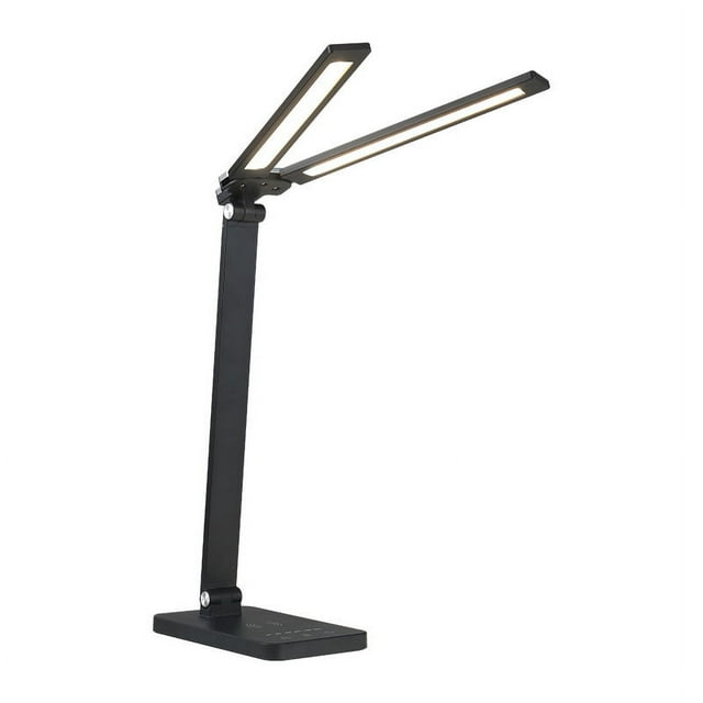 Lámpara de escritorio - Lámparas de escritorio LED para oficina en casa, lámpara de escritorio regulable con puerto de carga USB - 5 modos de color con 5 niveles de brillo, temporizador automático