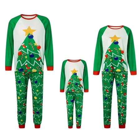 

Binpure Family Matching Christmas Pajamas Set Holiday Santa Sleepwear Set for Couples and Kids Unisex