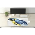 thumbnail image 2 of Animal Computer Mouse Pad, Painting Style Parrot Profile Exotic Creature Tropical Nature Theme, Rectangle Non-Slip Rubber Mousepad Large, 31" x 12" Gaming Size, Pale Blue Navy Blue, by Ambesonne, 2 of 2