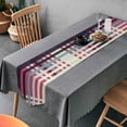thumbnail image 6 of GZHJMY Table Runner 13x70 Inch, Geometric Plaid Striped Table Runner for Dining Kitchen Wedding Party Decoractions Home Decor, 6 of 7