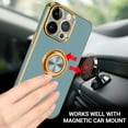 thumbnail image 4 of iPhone 14 Pro Max Case, Phone Case for iPhone 14 Pro Max, Slim Ring Holder Kickstand Magnetic Car Mount Supported Electroplated Shockproof Protective Case for iPhone 14 Pro Max 6.7" - Grey., 4 of 9