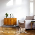 thumbnail image 3 of OULII 6Set Iron Dog Crate for Pets Secure Locking Black Pet Home Design, 3 of 6