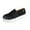 Black, variant on Women's Fashionable Casual Versatile Ethnic Style Comfortable Lazy Loafers Flat Shoes Black Size 9.5