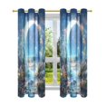 thumbnail image 7 of Yayeee Window Curtains Set of 2 for Living Room Light Filtering 63"x52", Floral Moon, 7 of 7