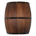 thumbnail image 2 of Antique Wood Wine Barrel Wall Light, Farmhouse Up and Down Indoor LED Wall Sconce for Bar Dining Room Decor, 2 of 9