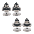 thumbnail image 1 of 4 Piezas de 28 X 25 mm para Soporte de Altavoz, Almohadillas para los Pies, Caja de Altavoz de Cobre Puro, Clavos Cónicos para el Suelo, Color Negro, 1 of 5