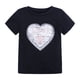 thumbnail image 4 of Ropa Para Bebé (Niño O Niña), Traje Para Niño Pequeño, Moda De Algodón, Divertida Decoloración, Corazón Con Tapa, Patrón De Lentejuelas, Camiseta Negra Odeerbi LM103-3692, 4 of 9