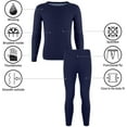 thumbnail image 4 of MANIFIQUE Thermal Underwear Shirt & Leggings Set for Men — Heavyweight Fleece‑Lined Long Johns | Warm Winter Base Layer, 4 of 6