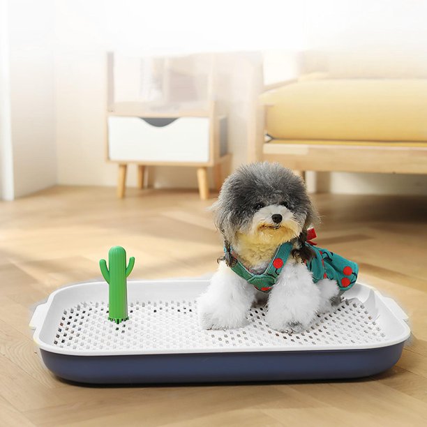 Bandeja de orinal de malla para inodoro para perros, caja de arena