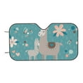 thumbnail image 7 of Haiem Teal Mama Llama Car Windshield Sun Shade - Blocks UV Rays Sun Visor Protector, Sunshade to Keep Your Vehicle Cool, Universal Fit SUV Van Sedan-, 7 of 7