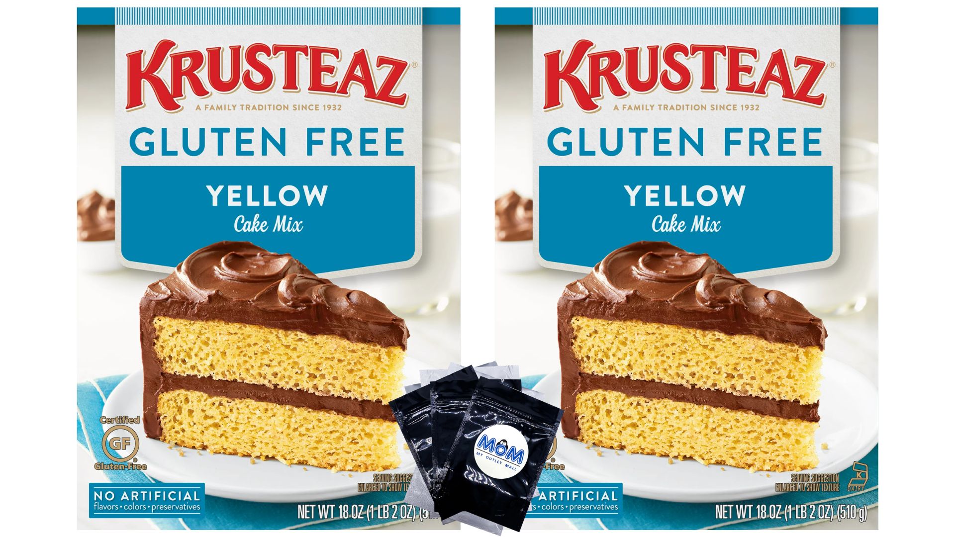 Gluten Free Krusteaz Yellow Cake Mix, 18 oz. Box 2 pack plus 3 My