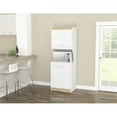 thumbnail image 3 of Inval GALLEY 4 Door Pantry with Microwave Storage in White and Oak, 3 of 8