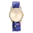 thumbnail image 1 of LVPAI Moda Casual Impresión Tela Vendaje Gato Rhinestones Mujer Reloj De Cuarzo Azul, 1 of 3