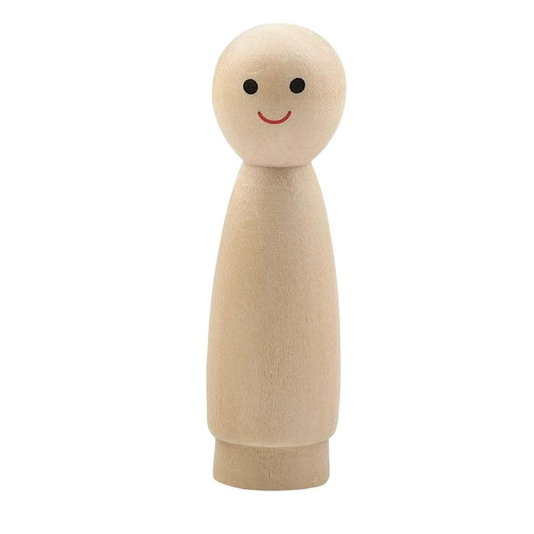 Wooden Peg Dolls Unfinished 2'' Set of 18 pcs - Wooden Peg People