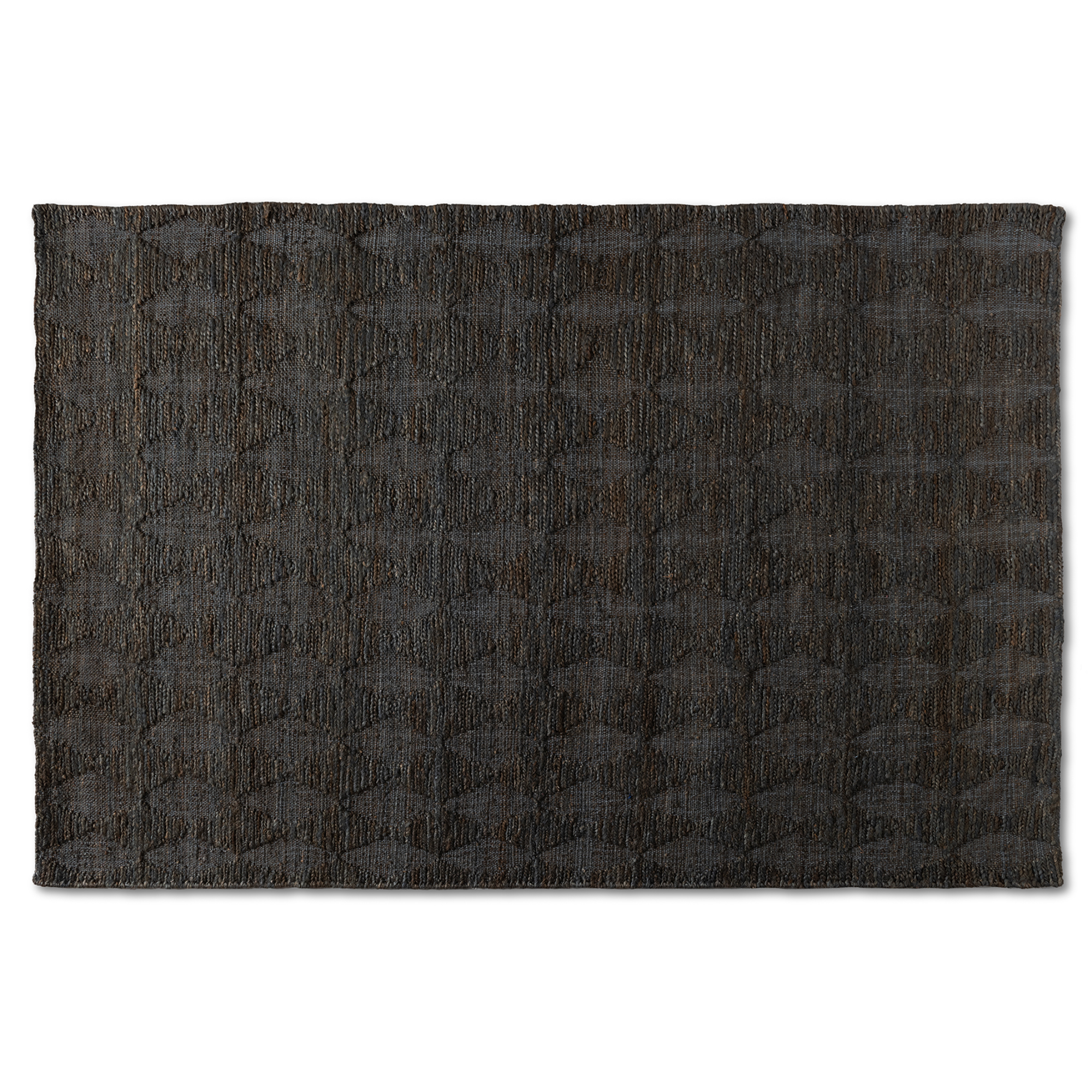 Baxton Studio Burma Modern and Contemporary Dark Grey Hand-Knotted Hemp Area Rug